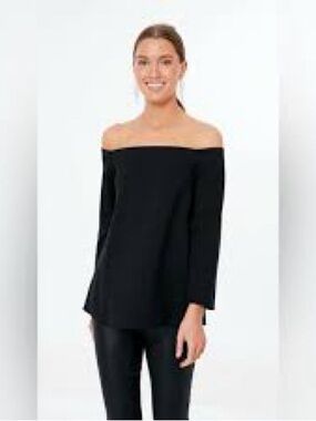 Tuckernuck Off-the-Shoulder Black Top, Medium